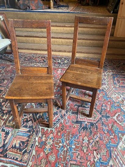 1 PAIR OF LORRAINE OPEN-BACK CHAIRS IN NATURAL...