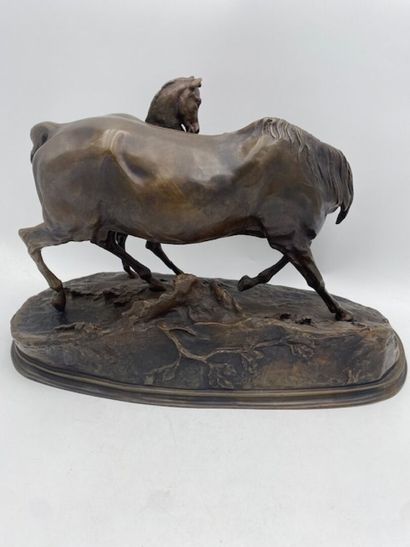 After Pierre-Jules MENE - The mare playing...