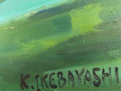 K IKEBAYASHI - View of a village
Oil on canvas...
