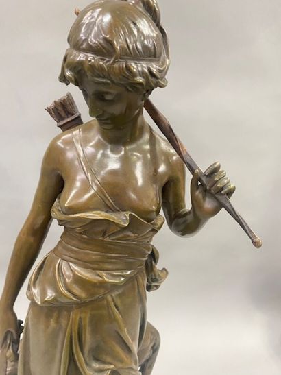 After Eugène-Antoine AIZELIN - Nymph of Diana
Bronze...