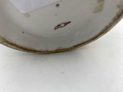 CHANTILLY 
Inkwell and seal in soft porcelain...