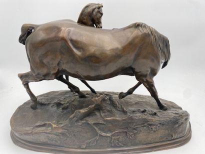 After Pierre-Jules MENE - The mare and the...