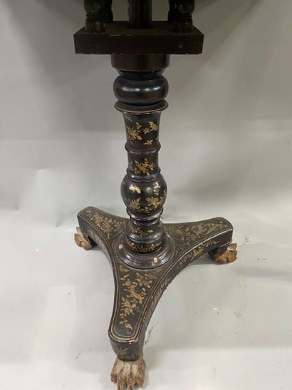A Coromandel lacquer game table decorated...