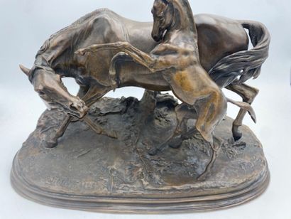 After Pierre-Jules MENE - The mare and the...