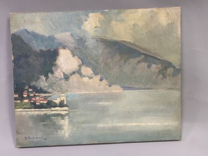 R.ROLLAND - View of a lake
Oil on canvas...