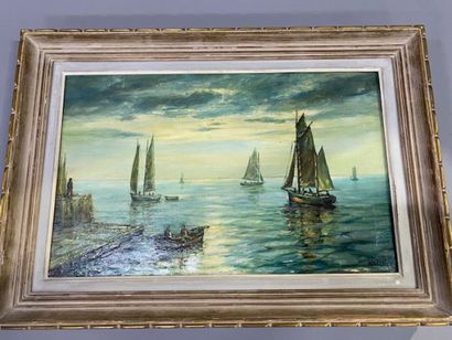 Bernard PERRAULT - Fishing trip
Oil on canvas...