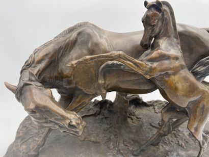 After Pierre-Jules MENE - The mare and the...