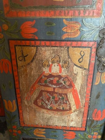 A polychrome lacquered pine wedding armoire
It...