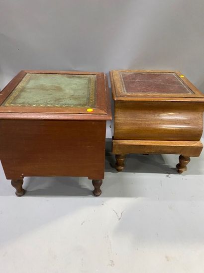 Two shoe-shine boxes
One in mahogany and...