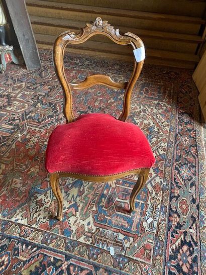 A LOUIS XV STYLE NATURAL WOOD MOLDED AND...