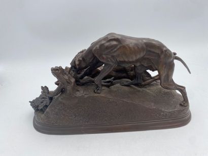 After Jules MOIGNIEZ - The two pointing dogs
Red...