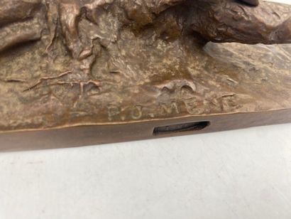 After Pierre-Jules MENE - Ibex 
Bronze with...