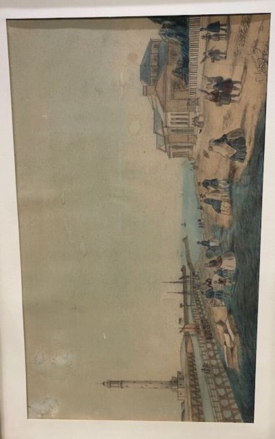 A LEYNAERT - View of a port
Charcoal drawing...