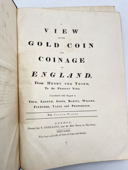 NUMISMATIQUE
Thomas SNELLING, A VIEW OF THE...