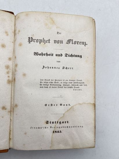 HISTOIRE 
Johannes SCHERR, DER PROPHET VON...