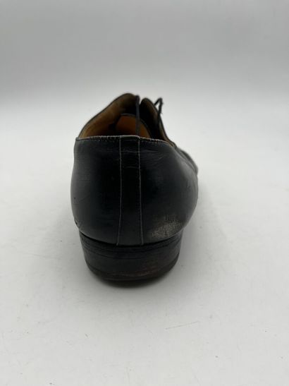 J. M. WESTON 
Pair of black leather derbies...