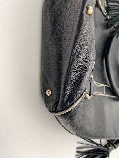 LANCEL
Elsa Sellier handbag in black leather...