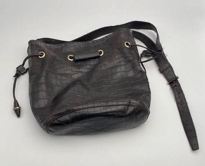 LANCEL
Elsa Sellier handbag in black leather...
