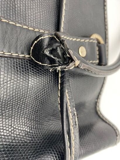 LANCEL
Elsa Sellier handbag in black leather...