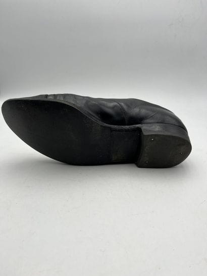 J. M. WESTON 
Pair of black leather derbies...