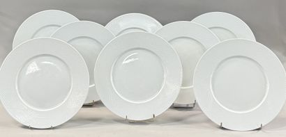 DEGRENNE GRAPHIQUE 
Set of eight LIMOGES...
