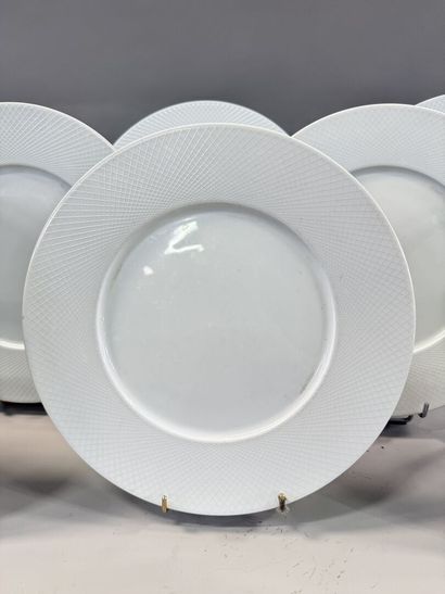 DEGRENNE GRAPHIQUE 
Set of eight LIMOGES...