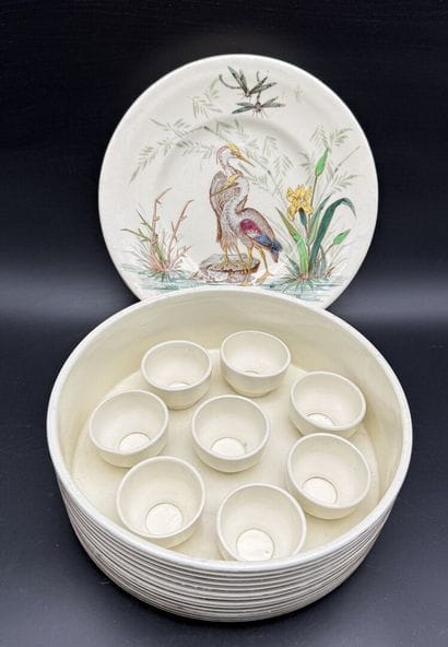 G&D PARIS
Porcelain egg cup with polychrome...