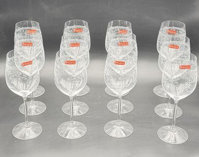 SPIEGELAU 
Set of twelve engraved crystal...