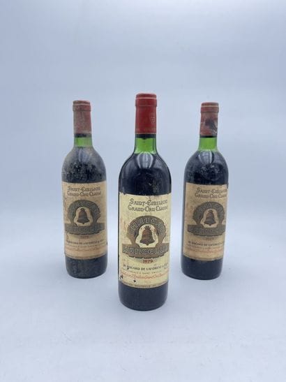 3 bottles CHATEAU L'ANGELUS SAINT-EMILION...