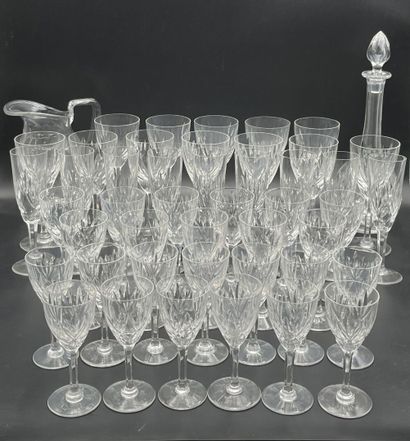 SAINT-LOUIS. 
A 47-piece cut crystal serving...