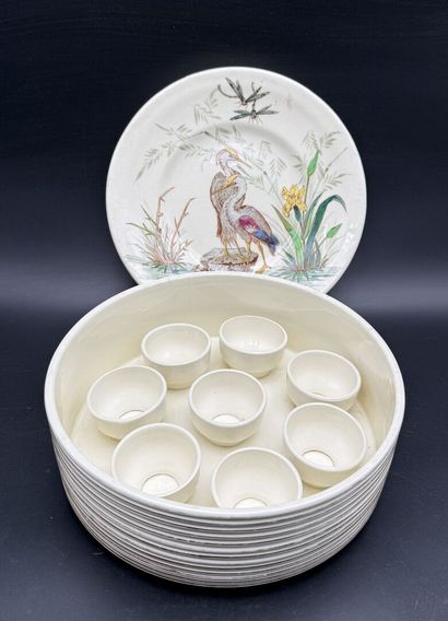 G&D PARIS
Porcelain egg cup with polychrome...