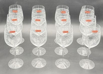 SPIEGELAU 
Set of twelve engraved crystal...