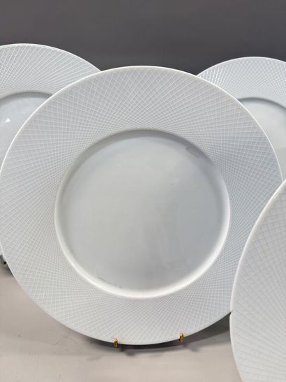 DEGRENNE GRAPHIQUE 
Set of eight LIMOGES...