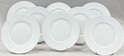DEGRENNE GRAPHIQUE 
Set of eight LIMOGES...