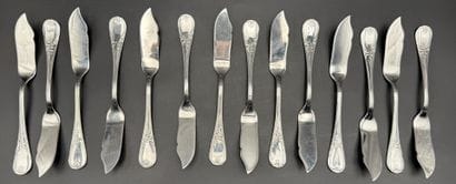 DEGRENNE 
Set of fourteen MARQUISE stainless...