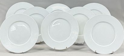 DEGRENNE GRAPHIQUE 
Set of eight LIMOGES...