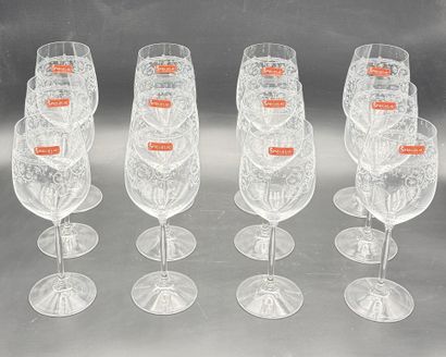 SPIEGELAU 
Set of twelve engraved crystal...