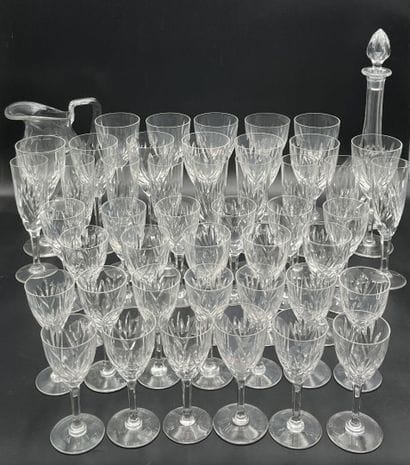 SAINT-LOUIS. 
A 47-piece cut crystal serving...