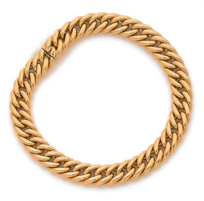 Simple yellow gold bracelet knit bracelet...