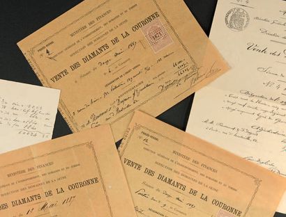 Diamonds of the Crown of France. 1887. Photograph...