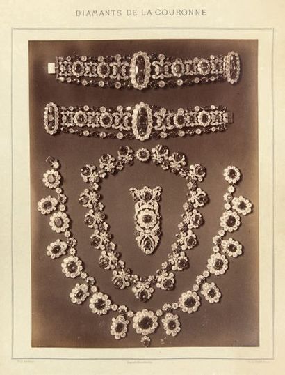 Diamonds of the Crown of France. 1887. Photograph...