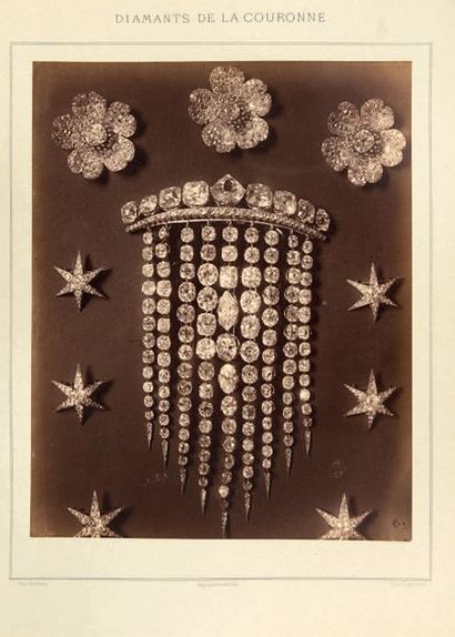 Diamonds of the Crown of France. 1887. Photograph...