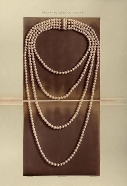 Diamonds of the Crown of France. 1887. Photograph...