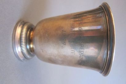 Tumbler tulip in plain silver (950‰) resting...
