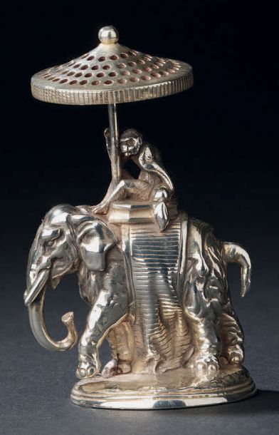 CHRISTOFLE
Silver plated metal picks holder...