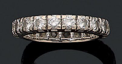 American white gold wedding ring 750‰ set...