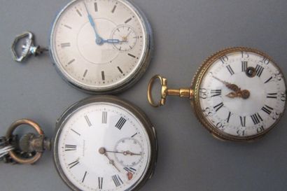 Pocket watch, the case in plain yellow gold...