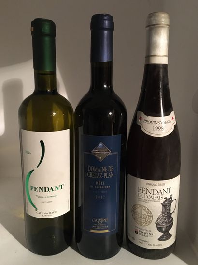 3 bouteilles de SUISSE dont 1 Fendant du...
