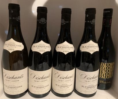 5 bouteilles dont 4 SAINT-JOSEPH Deschants...