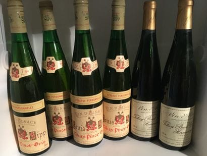 6 bouteilles d'ALSACE dont 4 Tokay-Pinot-Gris...
